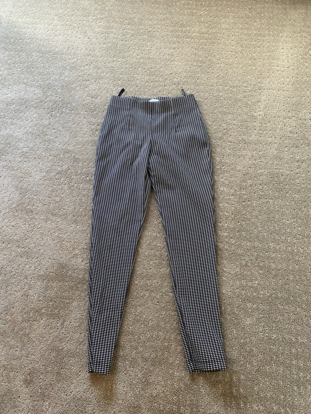Calvin Klein Black & White Micro-Check Pants